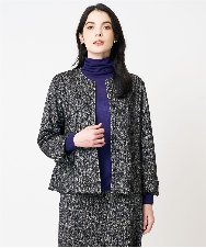 PRKCD09540 CHRISTIAN AUJARD(クリスチャン・オジャール) [セットアップ対応]ラメジャージー羽織り ブラック