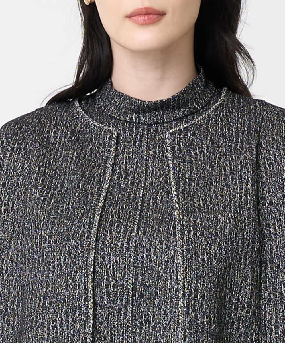 PRKCD09540 CHRISTIAN AUJARD(クリスチャン・オジャール) [セットアップ対応]ラメジャージー羽織り ブラック