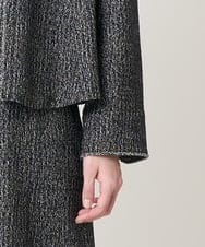 PRKCD09540 CHRISTIAN AUJARD(クリスチャン・オジャール) [セットアップ対応]ラメジャージー羽織り ブラック