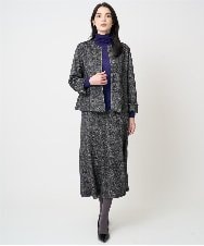 PRKCD09540 CHRISTIAN AUJARD(クリスチャン・オジャール) [セットアップ対応]ラメジャージー羽織り ブラック