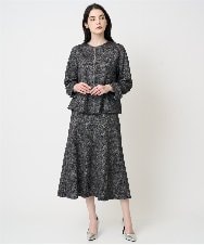 PRKCD09540 CHRISTIAN AUJARD(クリスチャン・オジャール) [セットアップ対応]ラメジャージー羽織り ブラック