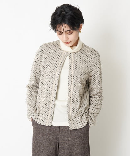 PRKCS09300 CHRISTIAN AUJARD ジャカードジャージーカーディガン