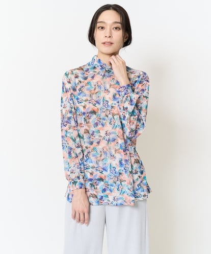 PRKEA22290  フラワープリントカットソー