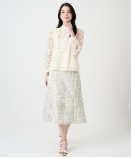 PRKEE05290 CHRISTIAN AUJARD(クリスチャン・オジャール) フラワーチュールレースカットソー アイボリー