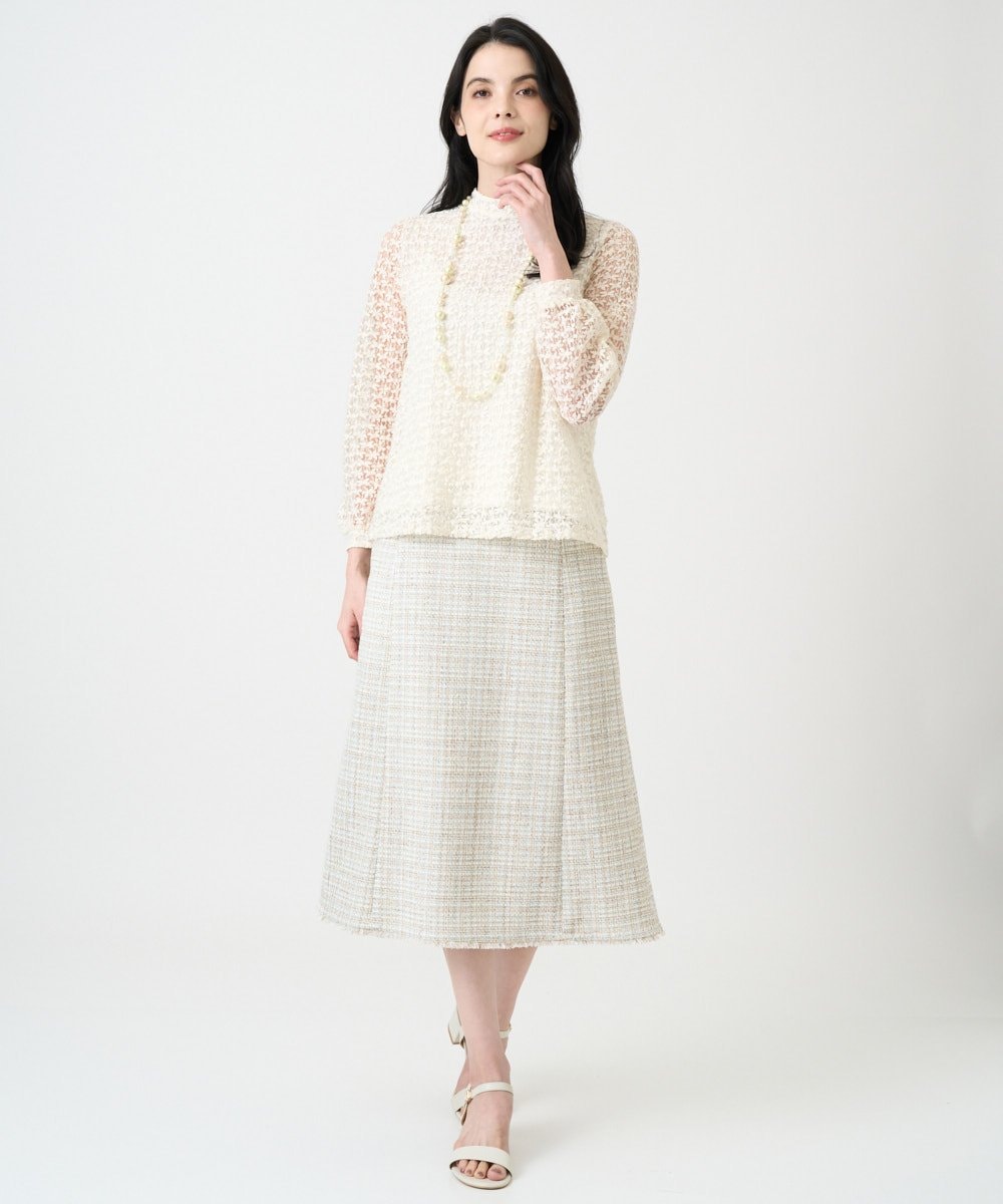 PRKEE05290 CHRISTIAN AUJARD(クリスチャン・オジャール) フラワーチュールレースカットソー アイボリー