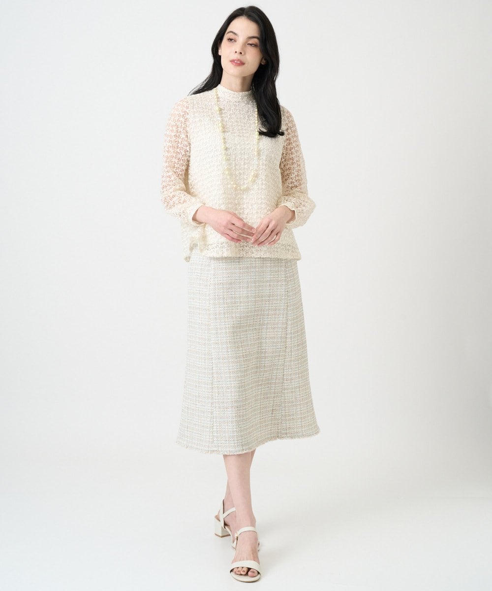 PRKEE05290 CHRISTIAN AUJARD(クリスチャン・オジャール) フラワーチュールレースカットソー アイボリー