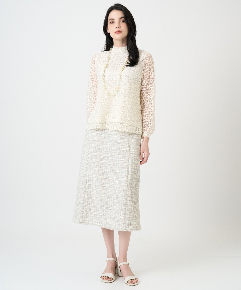 PRKEE05290 CHRISTIAN AUJARD(クリスチャン・オジャール) フラワーチュールレースカットソー アイボリー