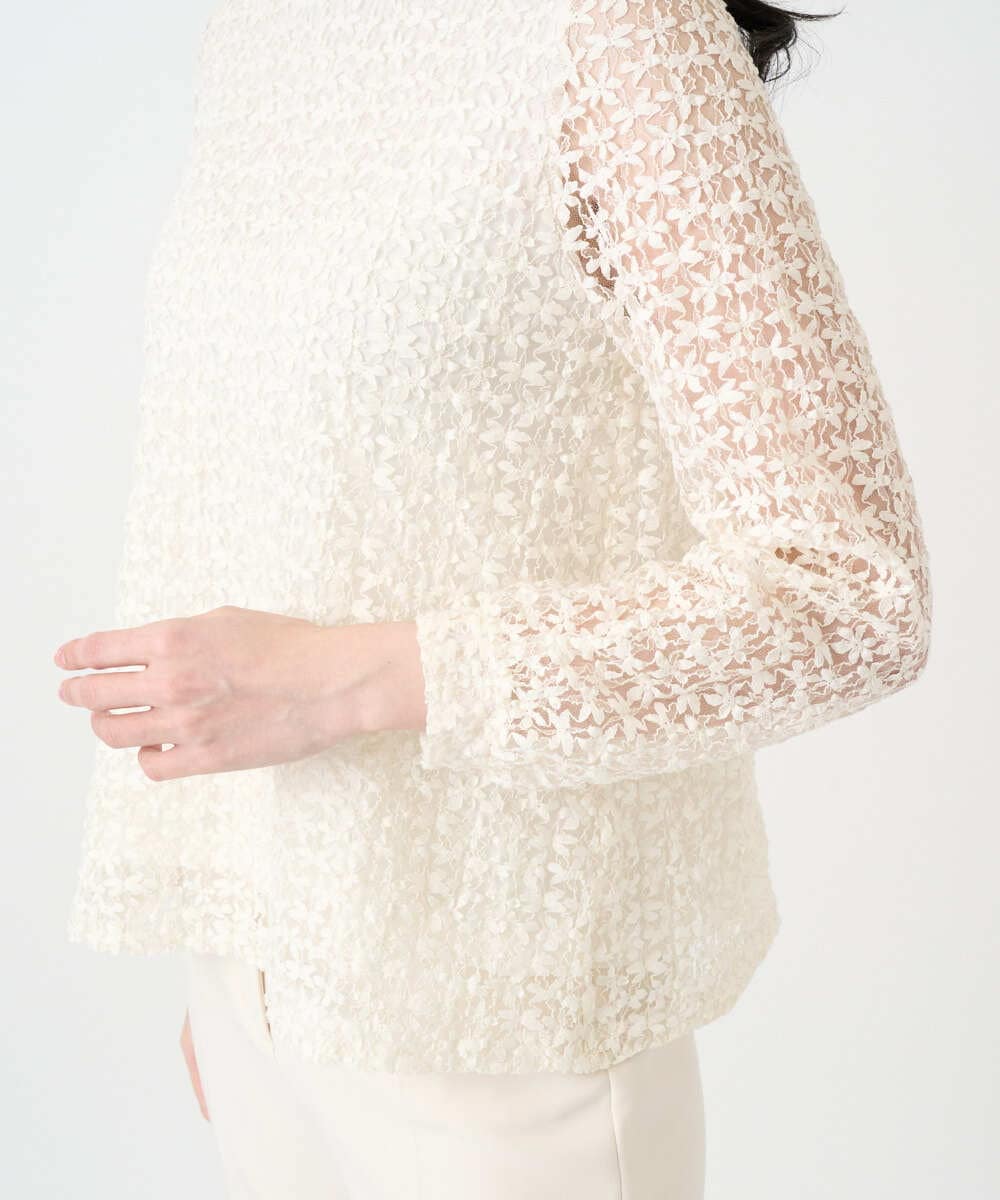 PRKEE05290 CHRISTIAN AUJARD(クリスチャン・オジャール) フラワーチュールレースカットソー アイボリー