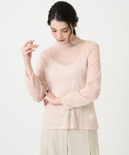 PRKEE17180 CHRISTIAN AUJARD(クリスチャン・オジャール) 長袖ラメチュールカットソー ピンク