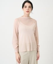 PRKEE17180 CHRISTIAN AUJARD(クリスチャン・オジャール) 長袖ラメチュールカットソー ピンク