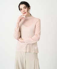 PRKEE17180 CHRISTIAN AUJARD(クリスチャン・オジャール) 長袖ラメチュールカットソー ピンク