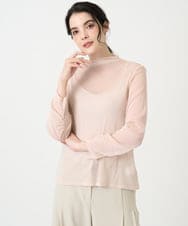 PRKEE17180 CHRISTIAN AUJARD(クリスチャン・オジャール) 長袖ラメチュールカットソー ピンク