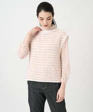 PRKEE17180 CHRISTIAN AUJARD(クリスチャン・オジャール) 長袖ラメチュールカットソー ピンク