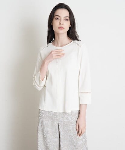 PRKES84290 CHRISTIAN AUJARD レーシーデザインカットソー