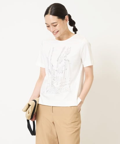 PRKGA47200 CHRISTIAN AUJARD PARIS風景プリントTシャツ