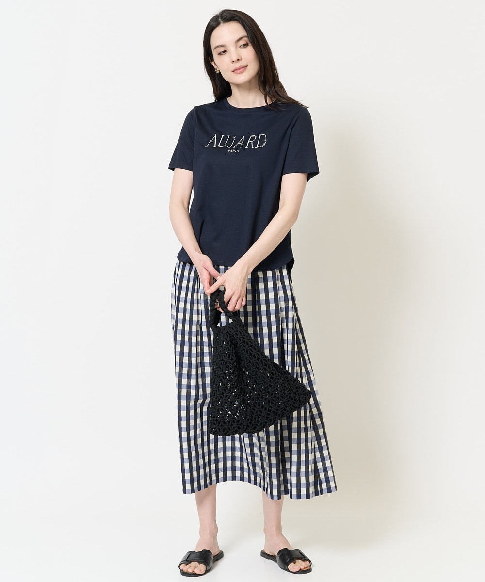PRKGC61200 CHRISTIAN AUJARD(クリスチャン・オジャール) ロゴモチーフTシャツ ネイビー