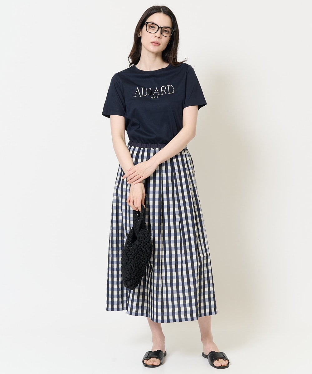 PRKGC61200 CHRISTIAN AUJARD(クリスチャン・オジャール) ロゴモチーフTシャツ ネイビー