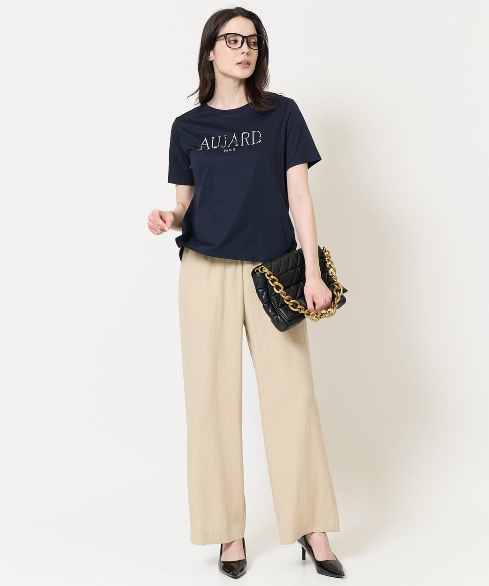 PRKGC61200 CHRISTIAN AUJARD(クリスチャン・オジャール) ロゴモチーフTシャツ ネイビー