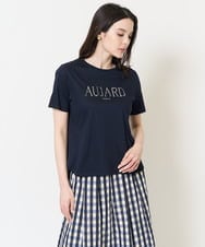PRKGC61200 CHRISTIAN AUJARD(クリスチャン・オジャール) ロゴモチーフTシャツ ネイビー