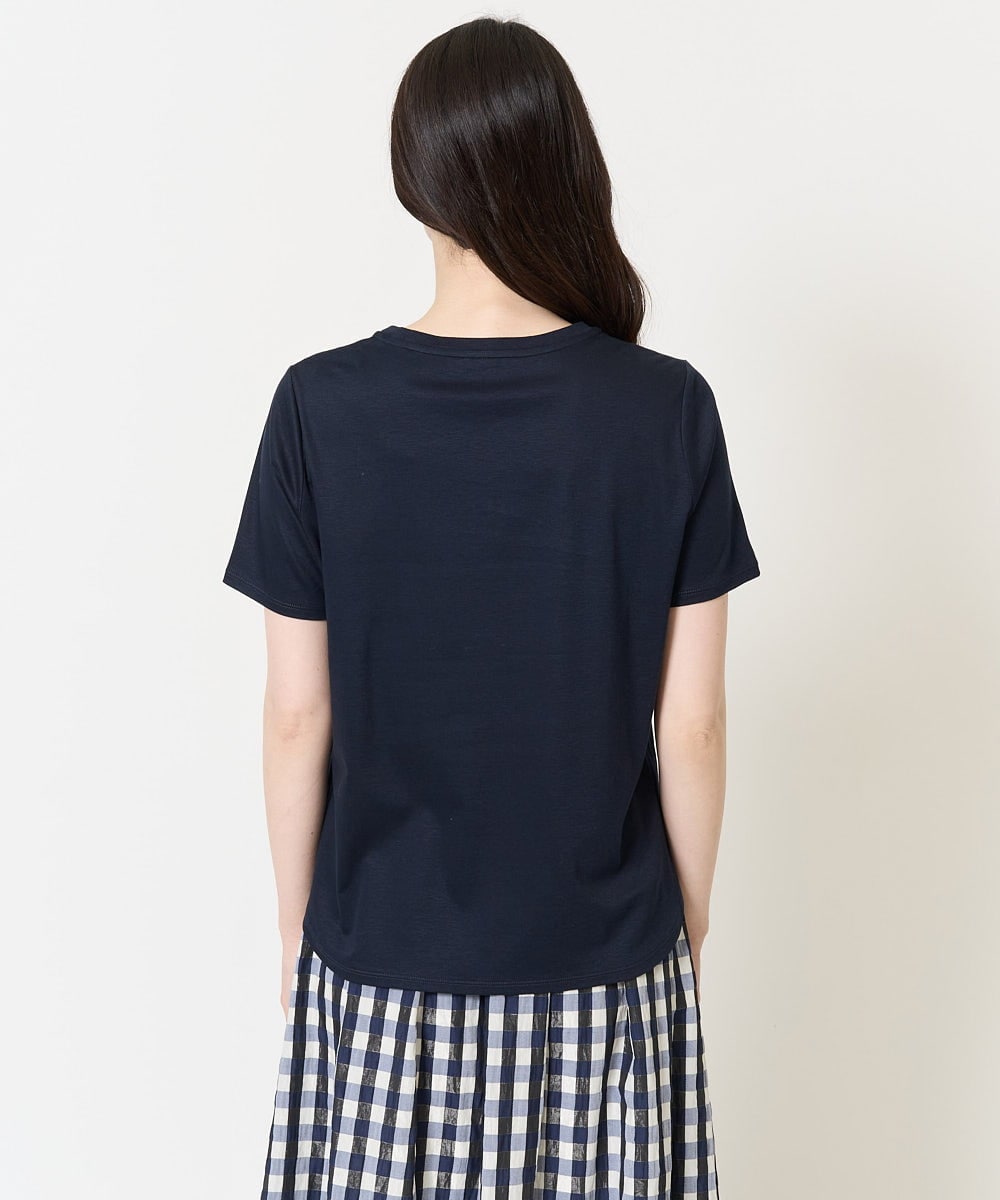 PRKGC61200 CHRISTIAN AUJARD(クリスチャン・オジャール) ロゴモチーフTシャツ ネイビー