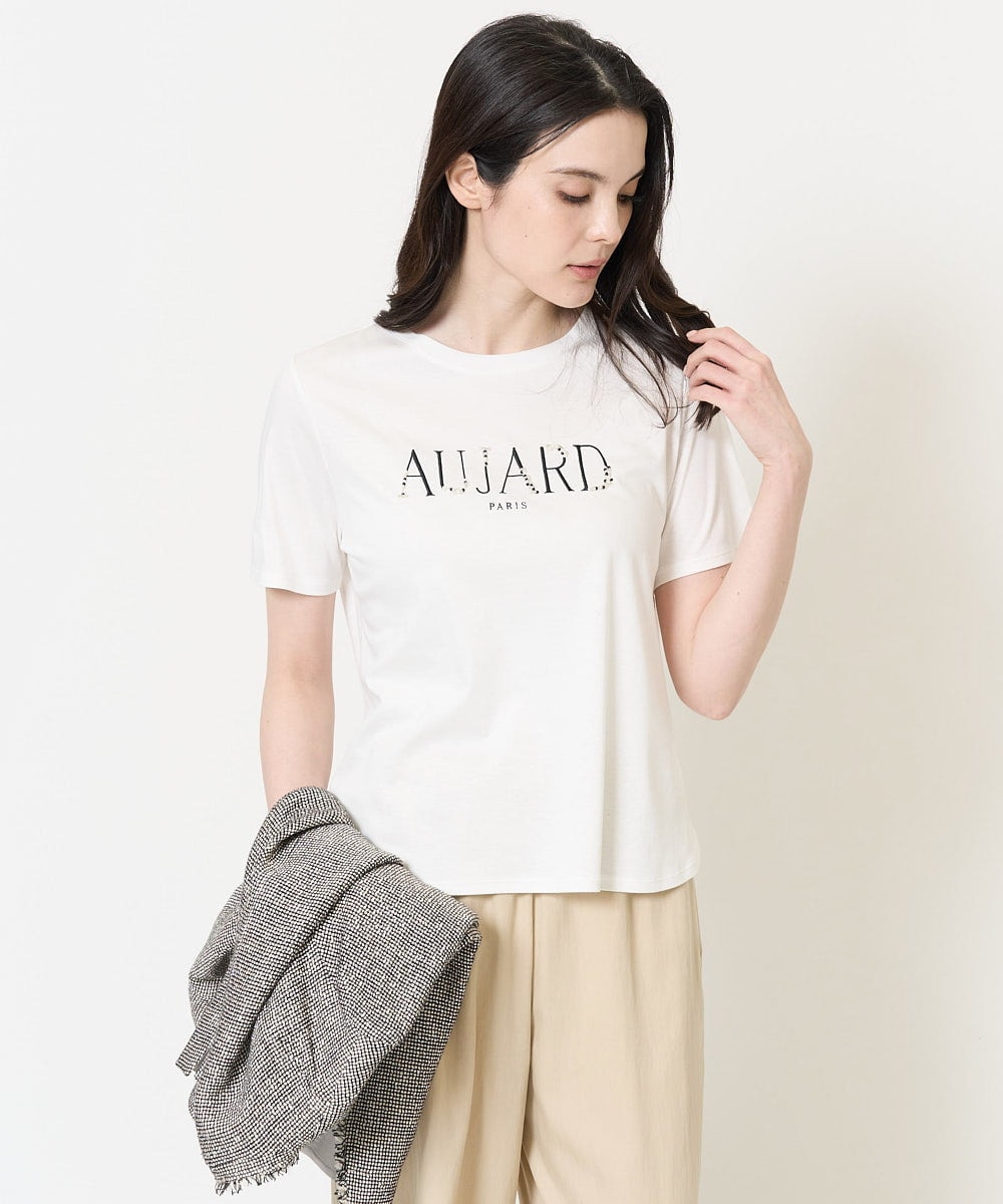 PRKGC61200 CHRISTIAN AUJARD(クリスチャン・オジャール) ロゴモチーフTシャツ ホワイト