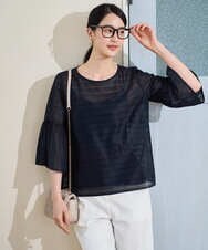 PRKGD24270 CHRISTIAN AUJARD(クリスチャン・オジャール) シアーボーダーカットソー ネイビー