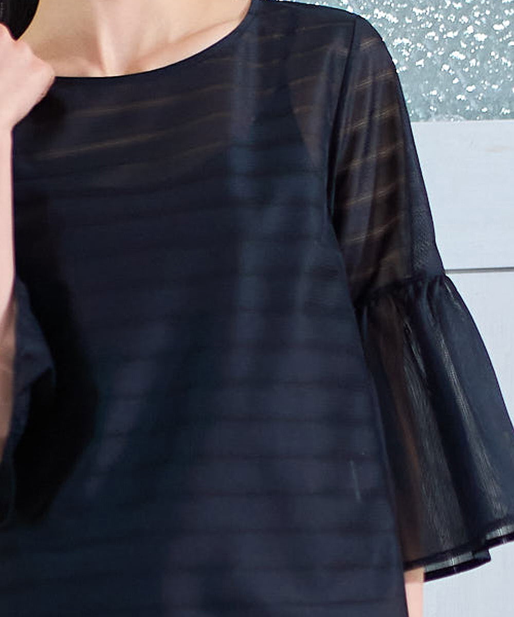 PRKGD24270 CHRISTIAN AUJARD(クリスチャン・オジャール) シアーボーダーカットソー ネイビー