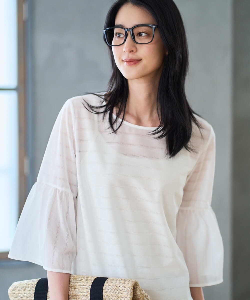 PRKGD24270 CHRISTIAN AUJARD(クリスチャン・オジャール) シアーボーダーカットソー ホワイト