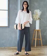 PRKGD24270 CHRISTIAN AUJARD(クリスチャン・オジャール) シアーボーダーカットソー ホワイト