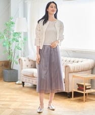 PRKGD29140 CHRISTIAN AUJARD(クリスチャン・オジャール) ラメフライスカットソー ライトグレー