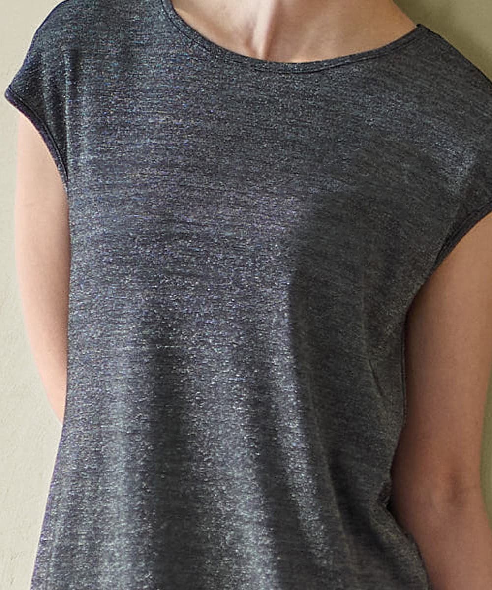 PRKGD29140 CHRISTIAN AUJARD(クリスチャン・オジャール) ラメフライスカットソー ブラック