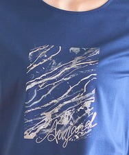 PRKGD43180 CHRISTIAN AUJARD(クリスチャン・オジャール) [接触冷感]ドライコットンカットソー ネイビー