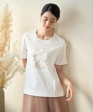 PRKGD43180 CHRISTIAN AUJARD(クリスチャン・オジャール) [接触冷感]ドライコットンカットソー ホワイト