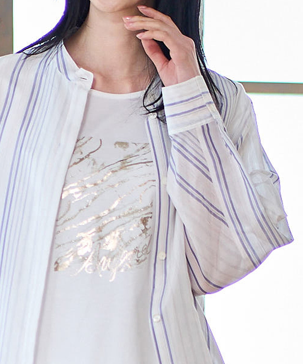 PRKGD43180 CHRISTIAN AUJARD(クリスチャン・オジャール) [接触冷感]ドライコットンカットソー ホワイト