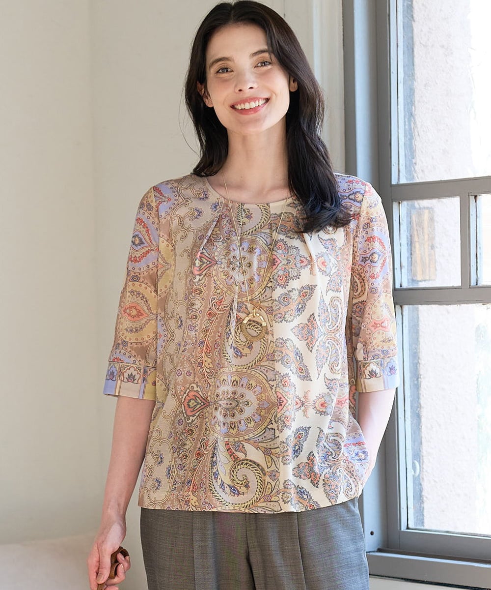 PRKGD54290 CHRISTIAN AUJARD(クリスチャン・オジャール) ゴールドオーナメントサラサトップス ゴールド系