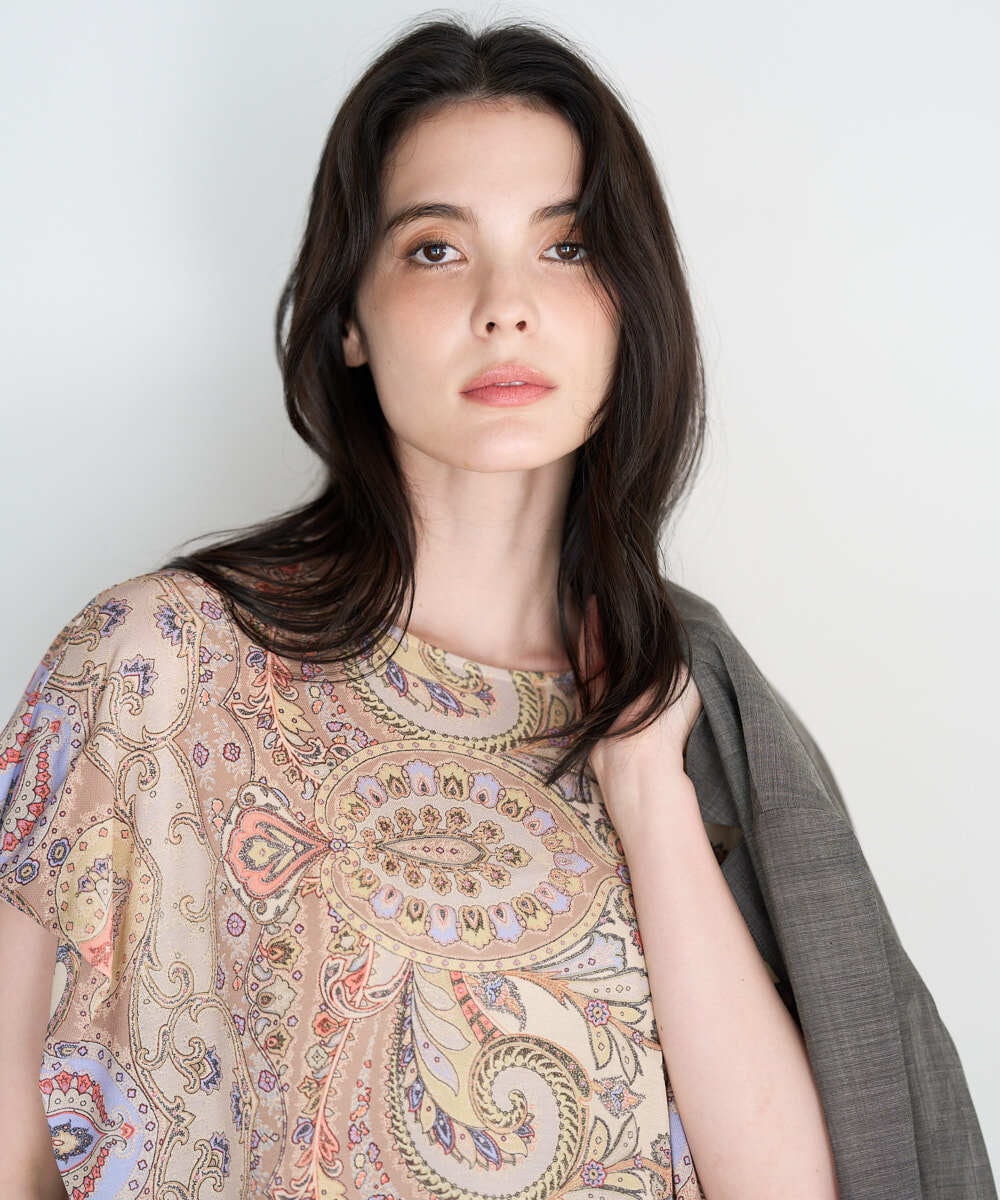 PRKGD55330 CHRISTIAN AUJARD(クリスチャン・オジャール) ゴールドオーナメントサラサカットソー ゴールド系