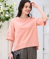 PRKGD57270 CHRISTIAN AUJARD(クリスチャン・オジャール) 刺繍スリーブプルオーバー ピンク