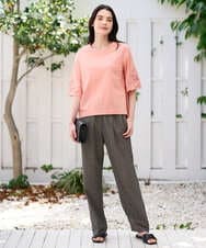 PRKGD57270 CHRISTIAN AUJARD(クリスチャン・オジャール) 刺繍スリーブプルオーバー ピンク