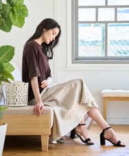 PRKGD57270 CHRISTIAN AUJARD(クリスチャン・オジャール) 刺繍スリーブプルオーバー ブラウン