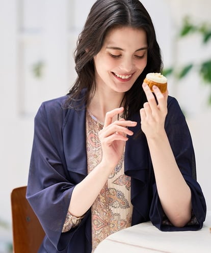 PRKGD61270 CHRISTIAN AUJARD シアーストライプ羽織り