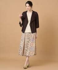 PRKGD61270 CHRISTIAN AUJARD(クリスチャン・オジャール) [シワになりにくい]シアーストライプ羽織り ブラウン