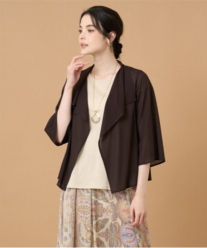 PRKGD61270 CHRISTIAN AUJARD [シワになりにくい]シアーストライプ羽織り