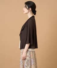 PRKGD61270 CHRISTIAN AUJARD(クリスチャン・オジャール) [シワになりにくい]シアーストライプ羽織り ブラウン