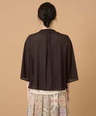 PRKGD61270 CHRISTIAN AUJARD(クリスチャン・オジャール) [シワになりにくい]シアーストライプ羽織り ブラウン