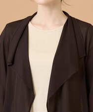 PRKGD61270 CHRISTIAN AUJARD(クリスチャン・オジャール) [シワになりにくい]シアーストライプ羽織り ブラウン