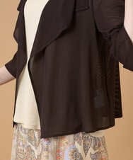 PRKGD61270 CHRISTIAN AUJARD(クリスチャン・オジャール) [シワになりにくい]シアーストライプ羽織り ブラウン