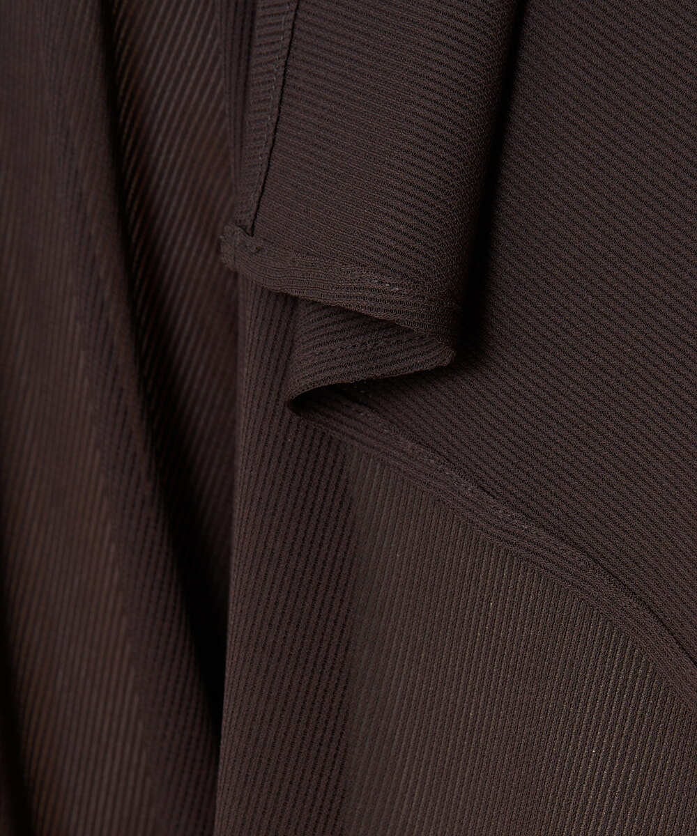 PRKGD61270 CHRISTIAN AUJARD(クリスチャン・オジャール) [シワになりにくい]シアーストライプ羽織り ブラウン