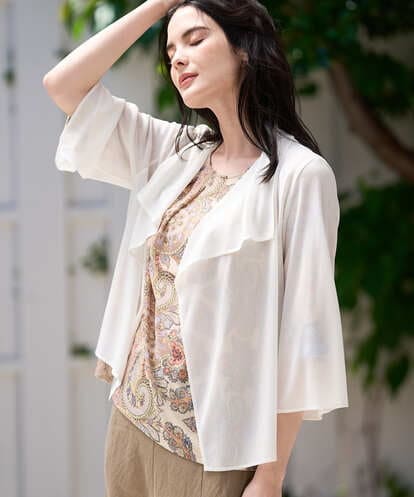 PRKGD61270 CHRISTIAN AUJARD シアーストライプ羽織り