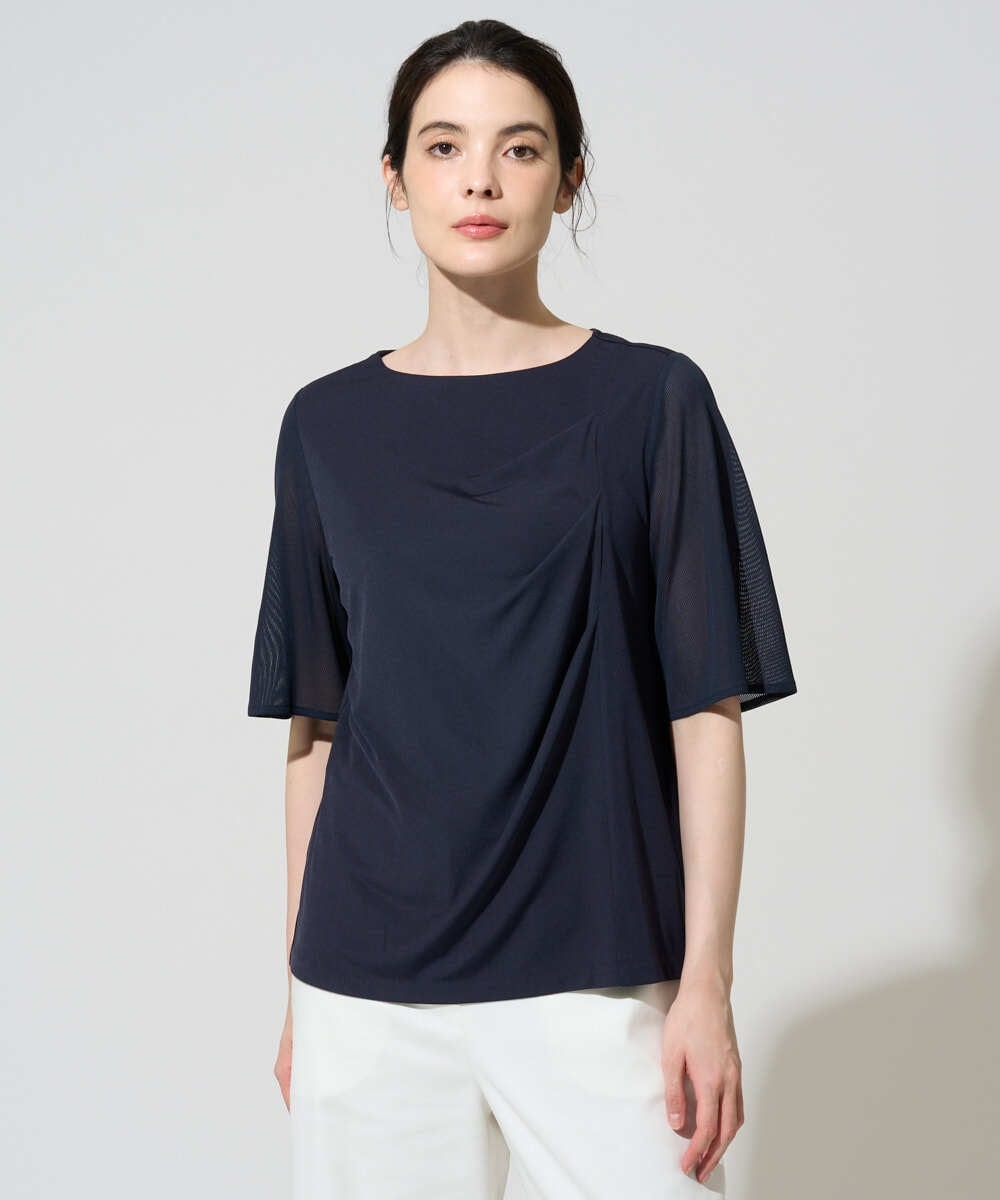 PRKGD62230 CHRISTIAN AUJARD(クリスチャン・オジャール) ドレープカットソー ネイビー