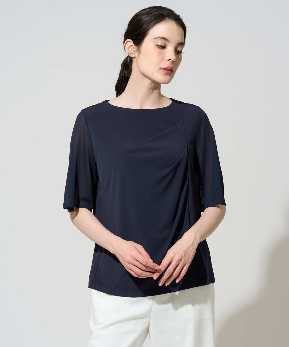 PRKGD62230 CHRISTIAN AUJARD(クリスチャン・オジャール) ドレープカットソー ネイビー